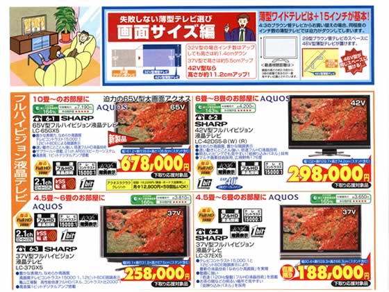 アトム電器チェーン特選カタログ液晶テレビ1
