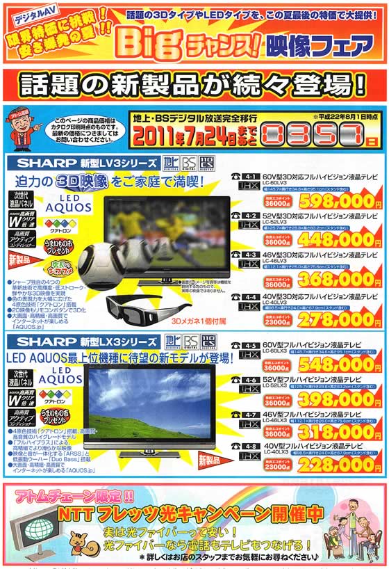 アトム電器チェーン特選カタログ ビッグチャンス映像フェア01