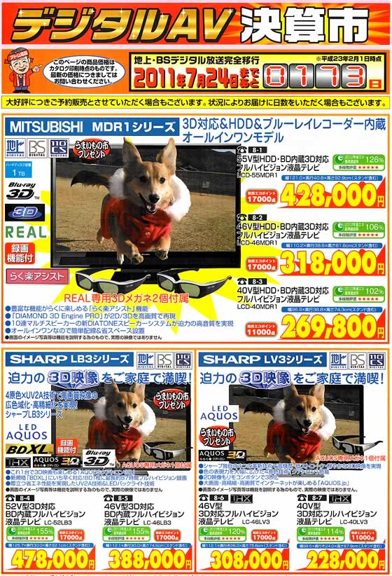 アトム電器チェーン特選カタログ デジタルAV決算市01